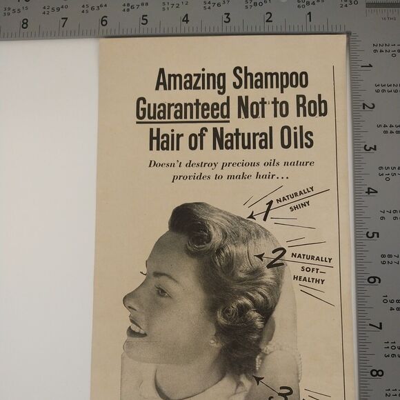 1950 Smiling Woman Shasta Beauty Cream Shampoo - Original Retro Vtg PRINT AD - Picture 5 of 7